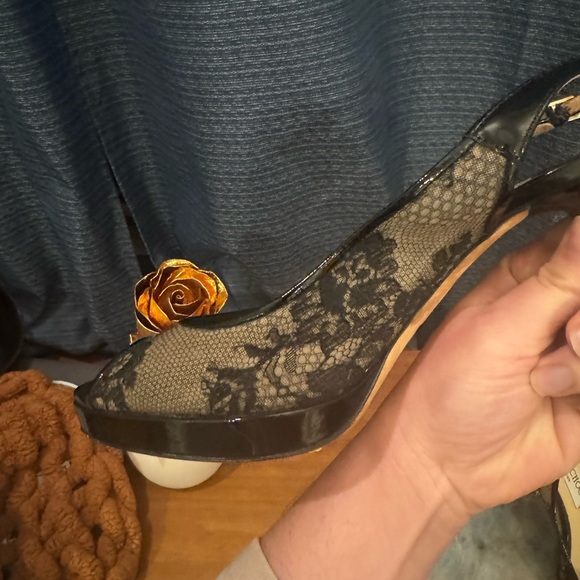 Jimmy Choo Patent Leather Peep Toe Heels - Picture 7 of 10